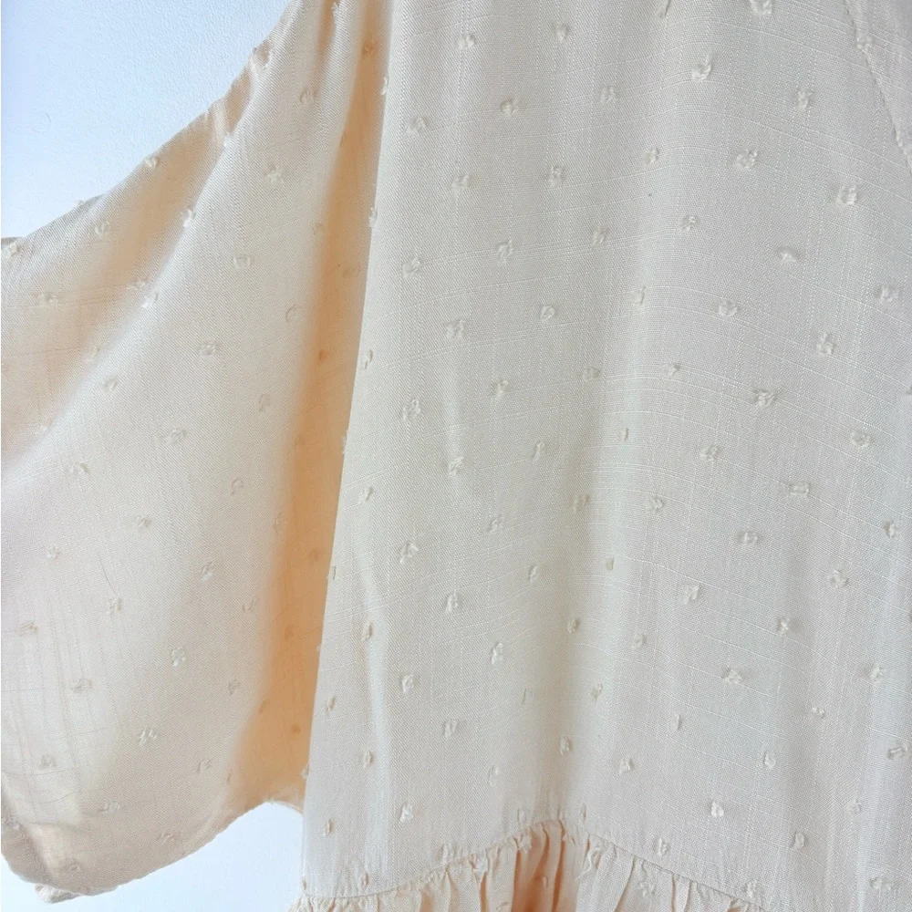 Joah Premium Top Tunic Womens Large Ivory Prairie Boho Cottagecore Flowy Pockets - Picture 6 of 8